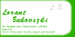 lorant bukovszki business card
